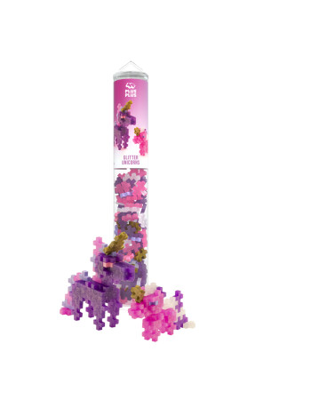 Plus Plus PLUS-PLUS GLITTER UNICORNS / 100 PCS TUBE