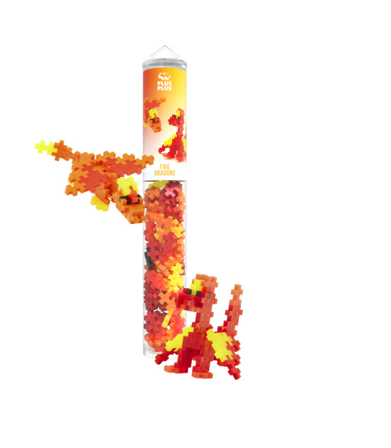 Plus Plus PLUS-PLUS FIRE DRAGONS / 100 PCS TUBE