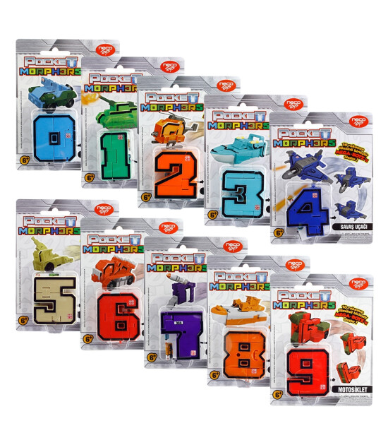 Pocket Morphers Dönüşebilen Numaralar 10'lu Set