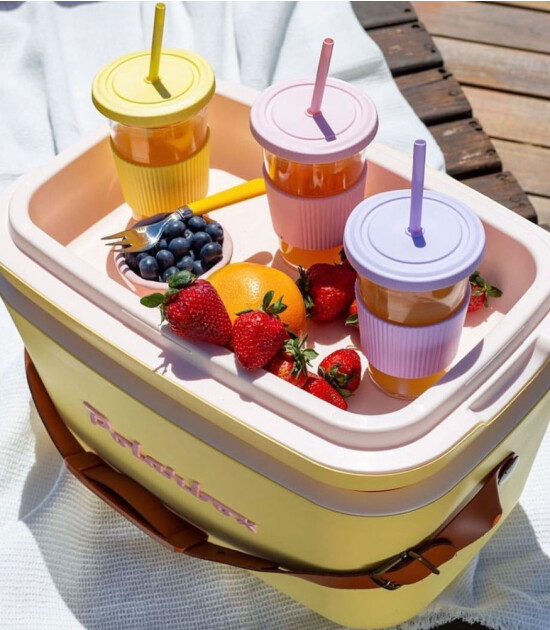 Polarbox Cooler Soğutucu &Ccedil;anta Pop Edition (12L) // Bubblegum Pink - Cyan