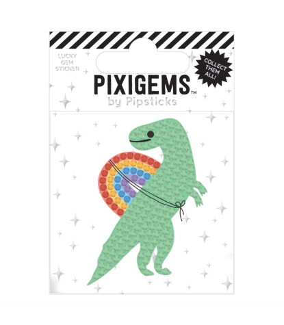 Pipsticks Pixigem Sticker // Tiki T-Rex