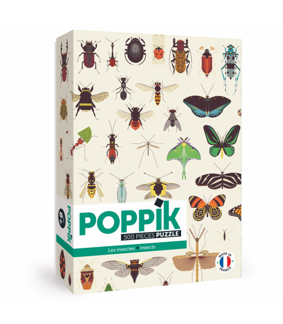 Poppik Puzzle with Poster // Insects (500 Parça)