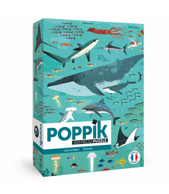 Poppik Puzzle with Poster // Oceans (500 Par&ccedil;a)
