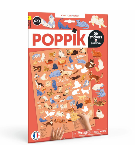 Poppik Discovery Sticker Poster // Cats