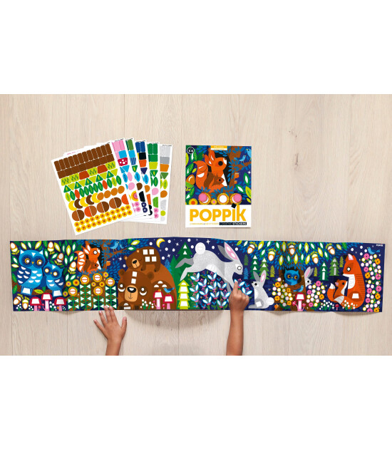 Poppik Panorama Sticker Poster // Baby Animals