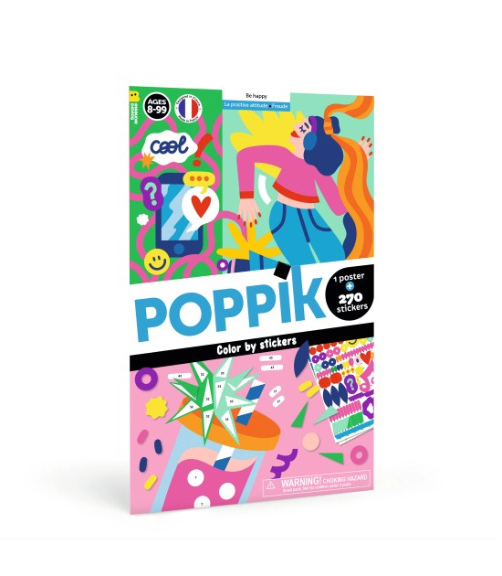Poppik Discovery Sticker Poster // Number Be Happy