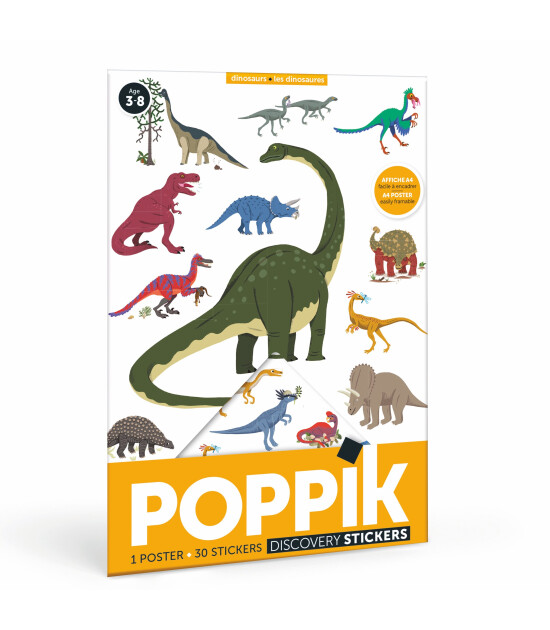 Poppik Mini Sticker Poster // Dinosaurs