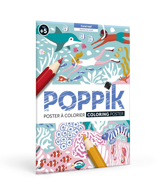 Poppik Colouring Poster // Coral Reef