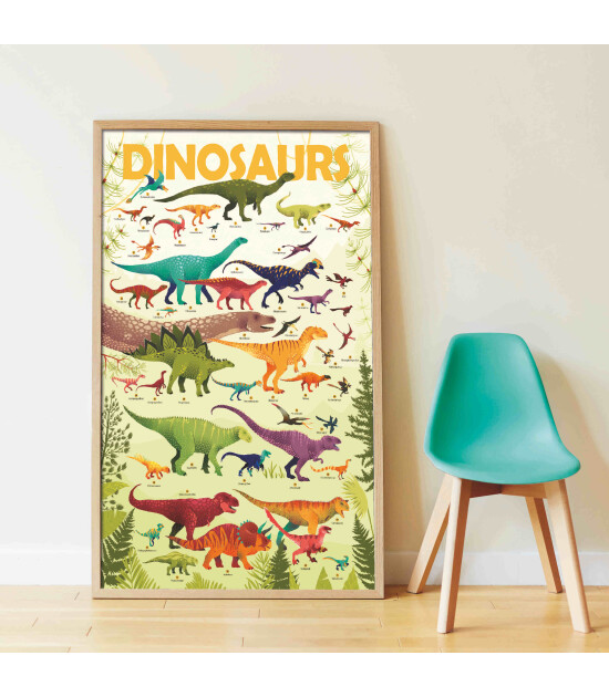 Poppik Discovery Sticker Poster // Dinosaurs