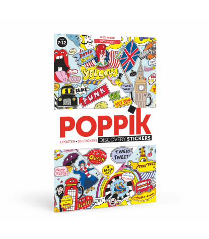 Poppik Discovery Sticker Poster // 100% English