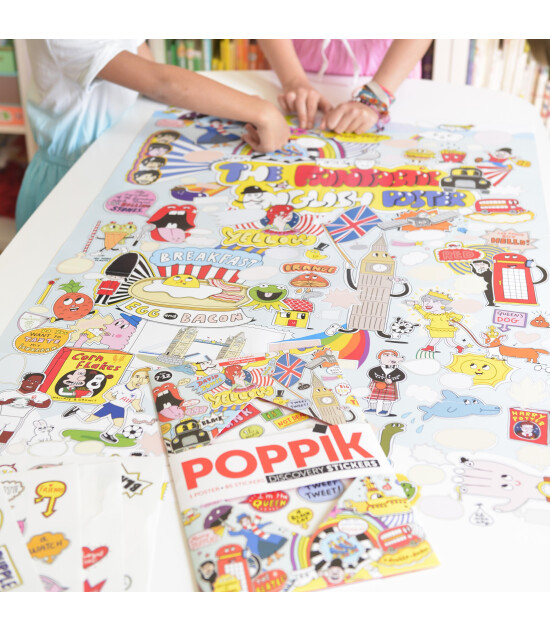 Poppik Discovery Sticker Poster // 100% English