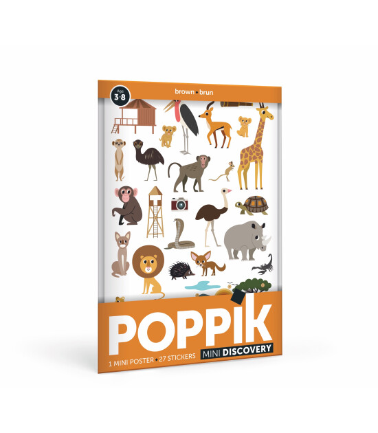 Poppik Mini Sticker Poster // Brown
