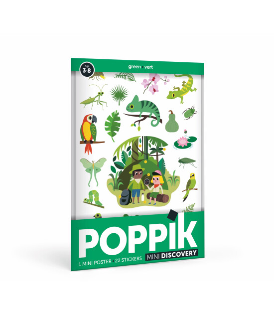 Poppik Mini Sticker Poster // Green