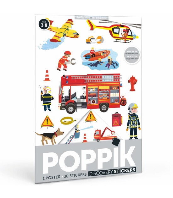 Poppik Mini Sticker Poster // Firemen