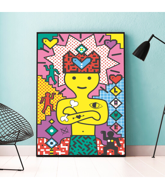 Poppik Creative Pixel Sticker Poster // Pop Art