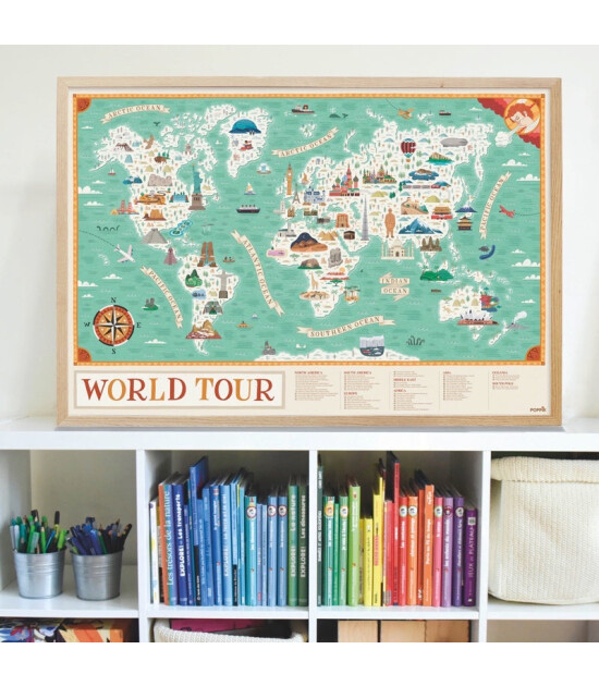 Poppik Discovery Sticker Poster // World Tour