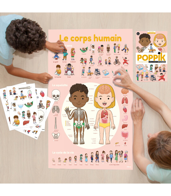 Poppik Discovery Sticker Poster // Human Body