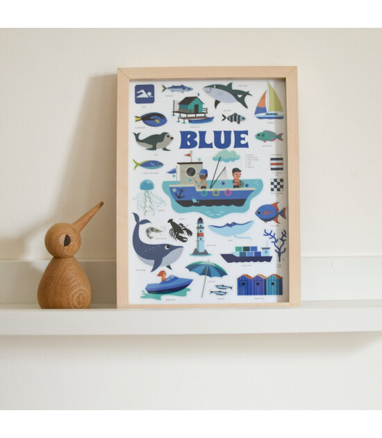 Poppik Mini Sticker Poster // Blue