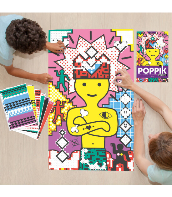 Poppik Creative Pixel Sticker Poster // Pop Art