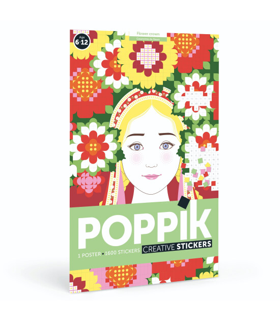 Poppik Creative Pixel Sticker Poster // Flower Crown