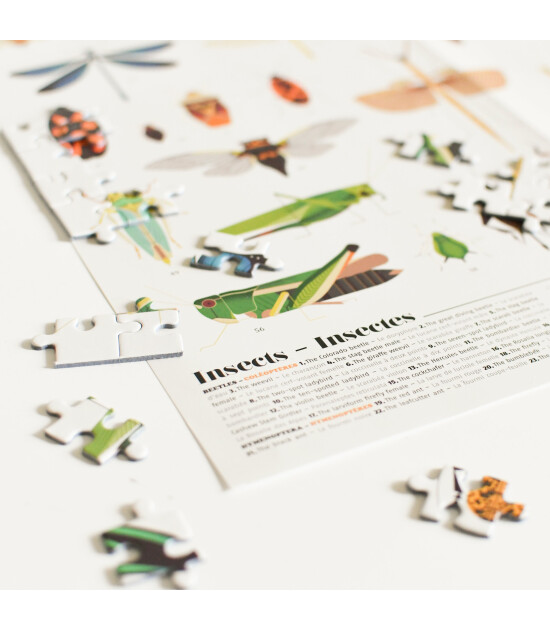 Poppik Puzzle with Poster // Insects (500 Parça)