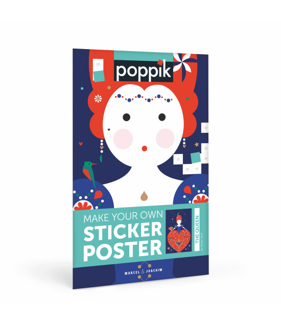 Poppik Creative Pixel Sticker Poster // Queen of Heart