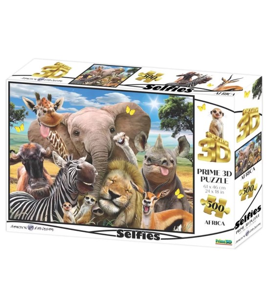 Prime 3D Selfie Yetişkin Puzzle 500 Parça // Afrika 