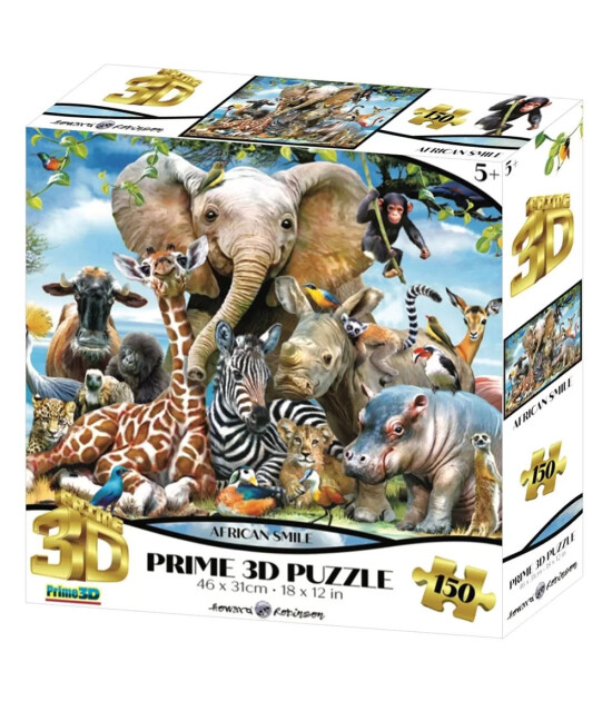 Prime 3D Smile Puzzle 150 Par&ccedil;a // Afrika