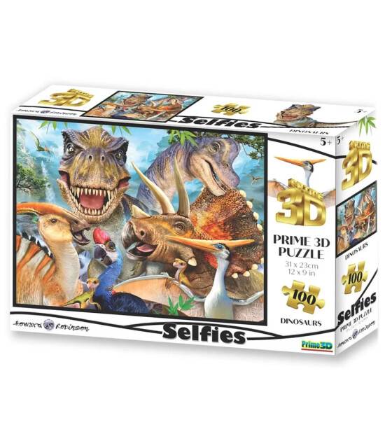 Prime 3D Selfie Puzzle // Dinozor (100 Parça)