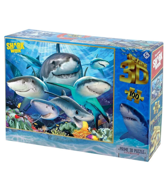 Prime 3D Discovery Puzzle // Köpek Balıkları (100 Parça)