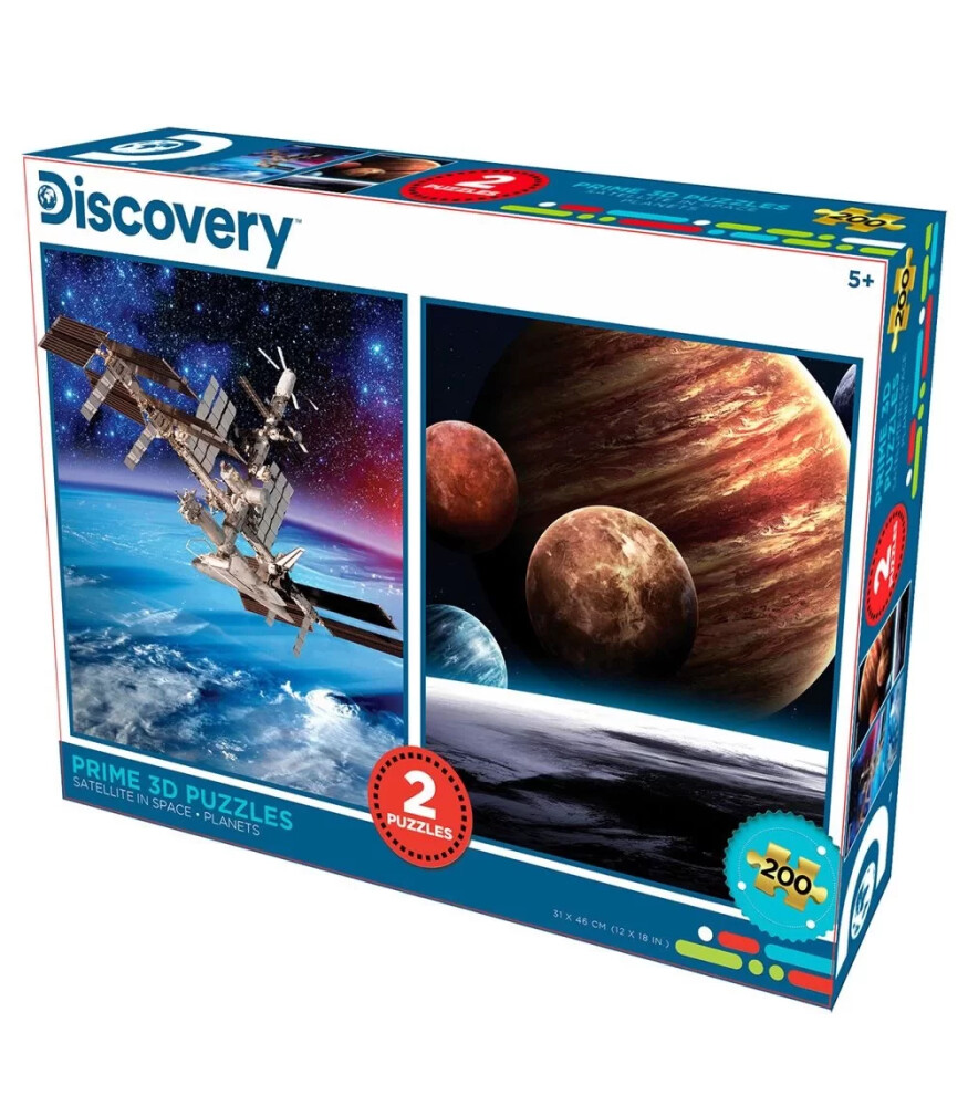 Prime 3D Discovery İkili Puzzle // Uydular Gezegenler (200 Parça