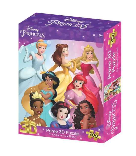 Prime 3D Disney Prensesler Puzzle  (200 Parça)