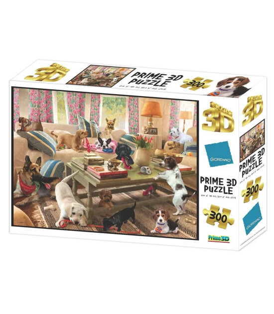 Prime 3D Puzzle // Giordano Köpekler Oturma Odasında (300 Parça)