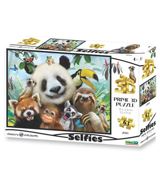 Prime 3D Selfie Puzzle // Hayvanat Bahçesi (63 Parça)