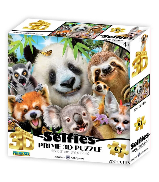 Prime 3D Selfie Puzzle // Hayvanat Bahçesi Şirinleri (63 Parça)
