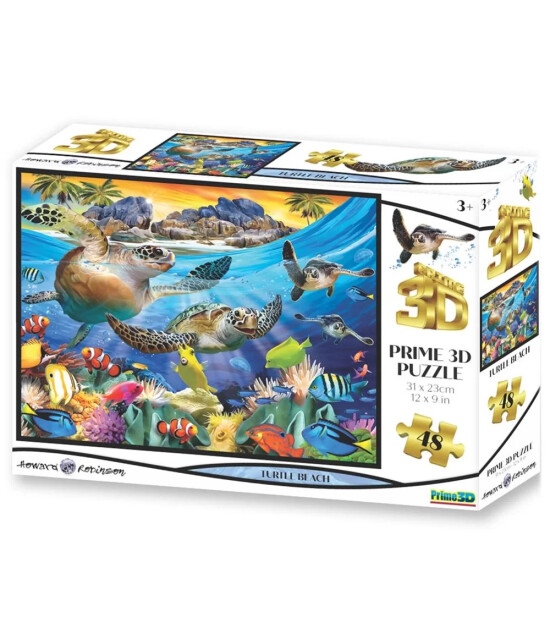 Prime 3D Puzzle // Kaplumbağa Plaj (63 Parça)