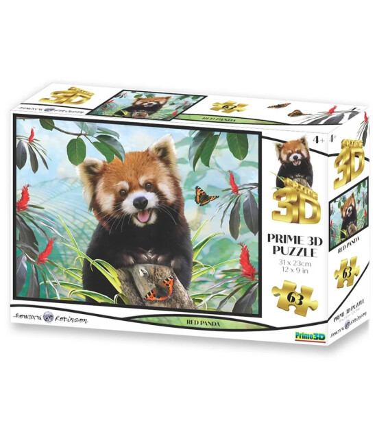 Prime 3D Puzzle // Kırmızı Panda (63 Parça)