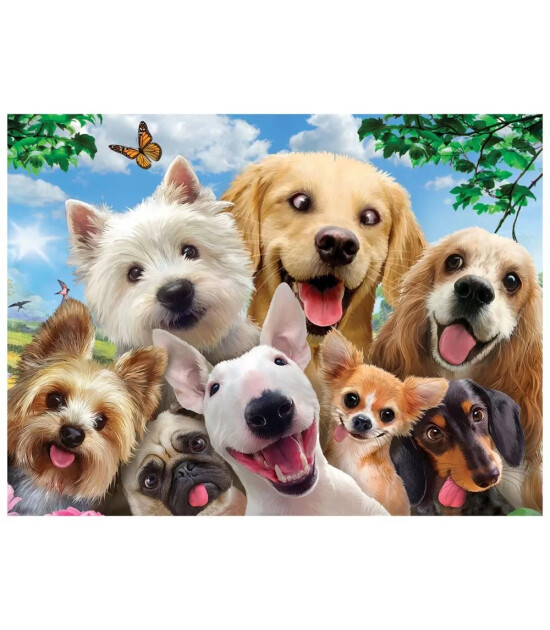 Prime 3D Selfie &Ccedil;ift Taraflı Puzzle // K&ouml;pek - Kedi (100 Par&ccedil;a)