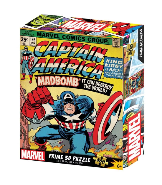 Prime 3D Marvel Comics Puzzle // Captain America (300 Parça)