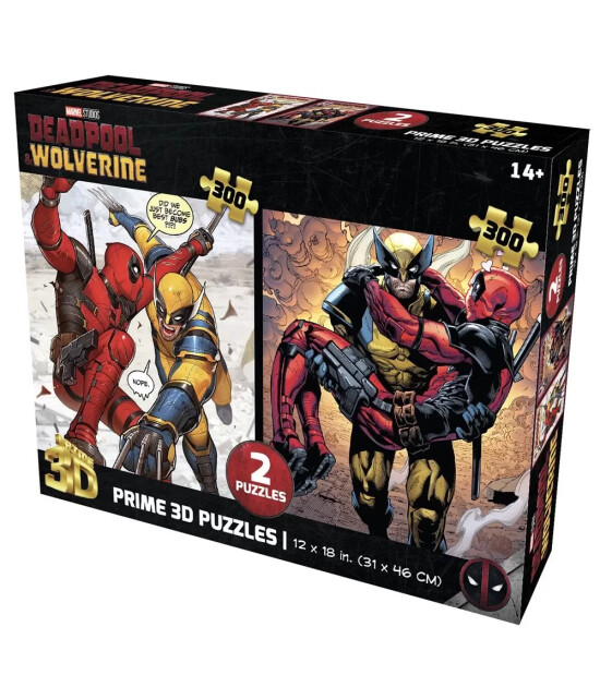 Prime 3D Marvel İkili Puzzle // Deadpool (300 Parça)