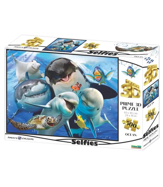 Prime 3D Selfie Yetişkin Puzzle 500 Parça // Okyanus 