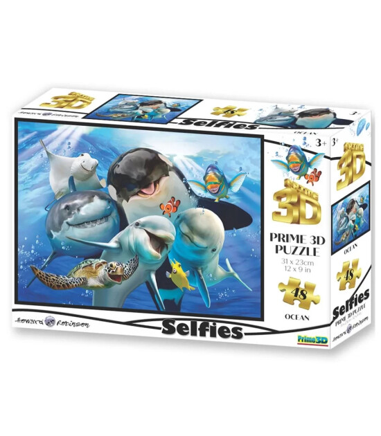 Prime 3D Selfie Puzzle // Okyanus (48 Parça)