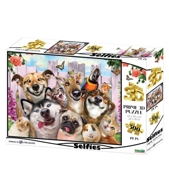 Prime 3D Selfie Yetişkin Puzzle 500 Parça // Pet 