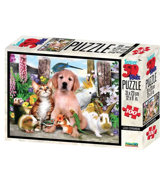 Prime 3D Selfie Puzzle 100 Par&ccedil;a // Sevimli Arkadaşlar