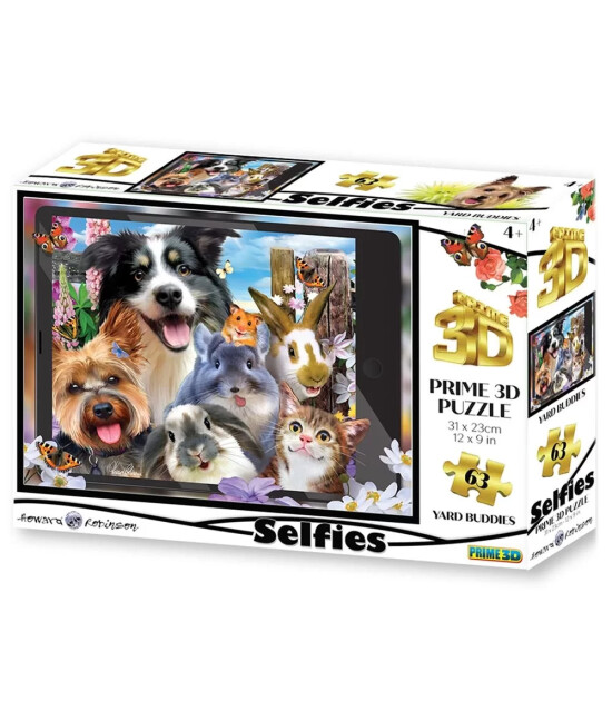 Prime 3D Selfie Puzzle // Sevimli Dostlar (63 Par&ccedil;a)