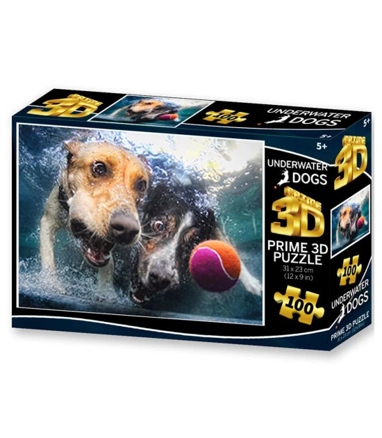 Prime 3D Puzzle // Su Altında Köpekler (100 Parça)