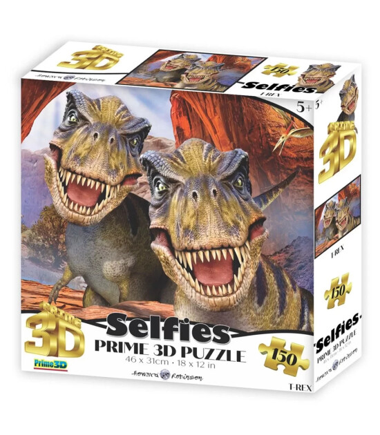 Prime 3D Selfie Puzzle // TRex (150 Parça)