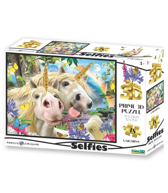 Prime 3D Selfie Puzzle // Unicorn (48 Parça)