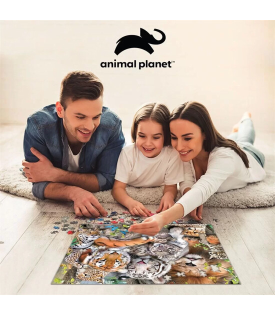 Prime 3D Puzzle Vahşi Kediler ve Fig&uuml;r Set (100 Par&ccedil;a)