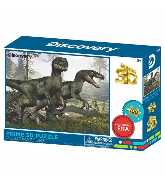 Prime 3D Puzzle // Velociraptor (100 Parça)